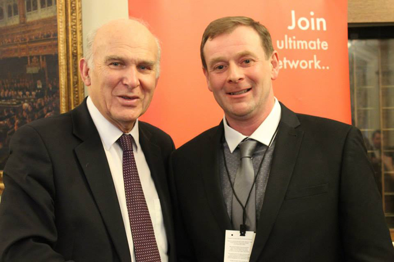 Martin Mulvey with Vince Cable